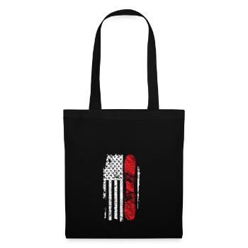 Snowboard USA drapeau cadeau Sports d’hiver - Sac en tissu - noir - Devant