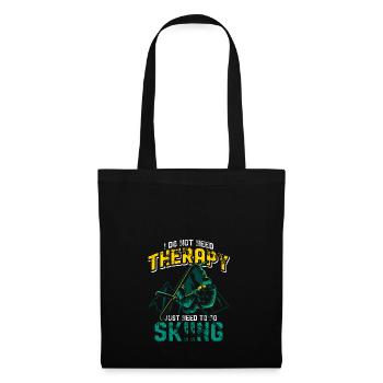Skiing therapy winter sports snow gift - Tote Bag - black - Front
