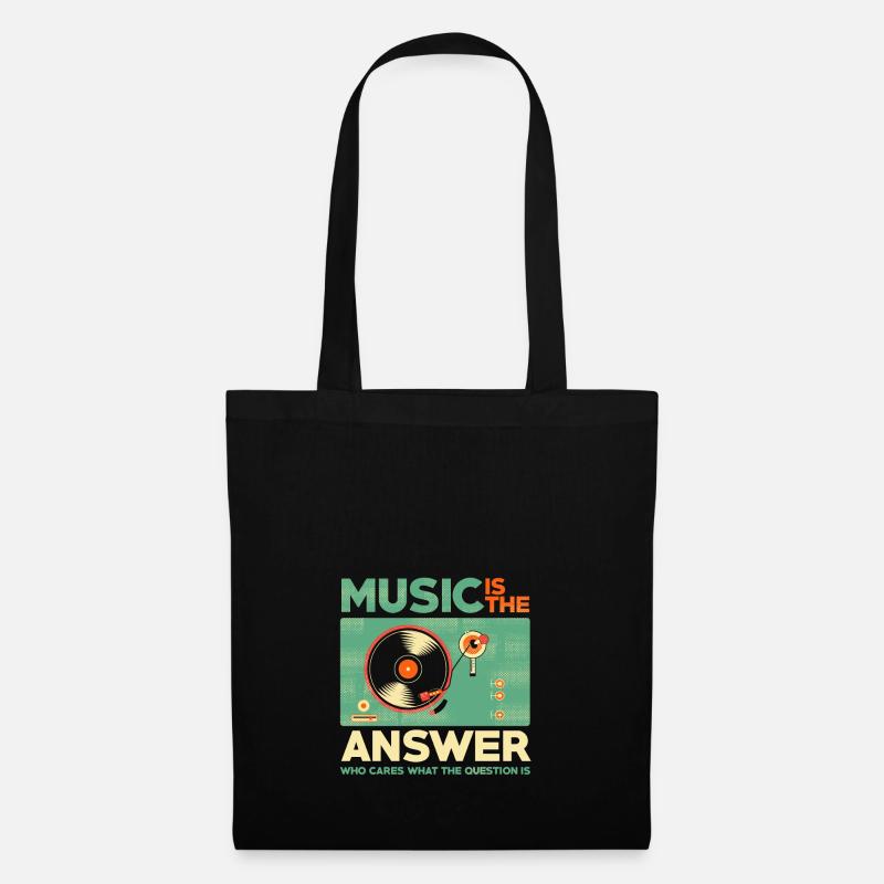 Music is the answer - Tote Bag - black