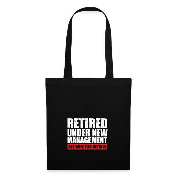 Travail de retraite - Sac en tissu - noir - Devant