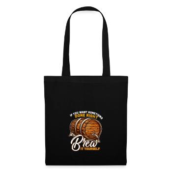 bière - Sac en tissu - noir - Devant