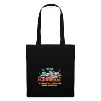 Économie économiste - Sac en tissu - noir - Devant