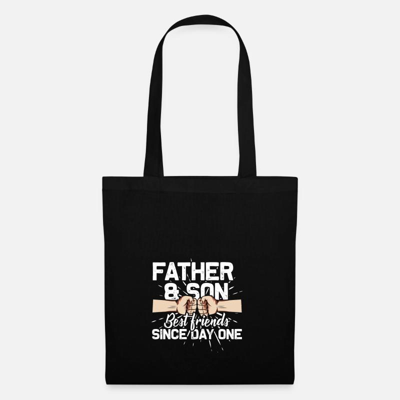 father and son - Tote Bag - black