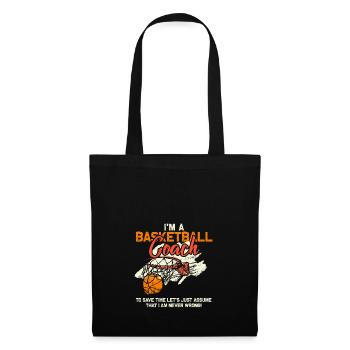 Basketball Coach - Stoffbeutel - Schwarz - Vorne