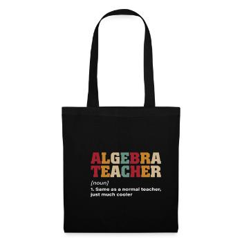 Math Teacher Algebra Teacher Noun Definition - Stoffbeutel - Schwarz - Vorne