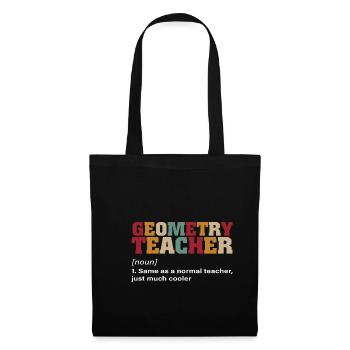 Math Teacher Geometry Teacher Noun just much - Stoffbeutel - Schwarz - Vorne