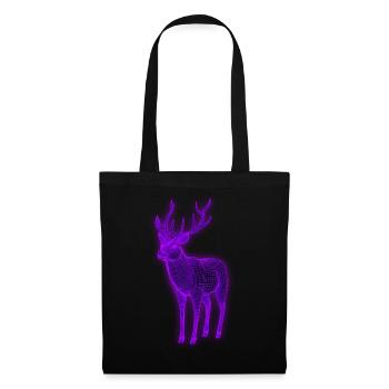 Hunter 3d Effect Deer Ultraviolet - Tote Bag - black - Front