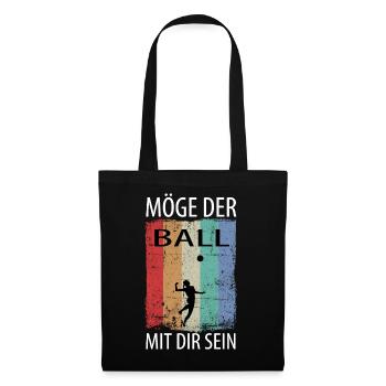 Faustball Faustballer Faustballspieler - Stoffbeutel - Schwarz - Vorne