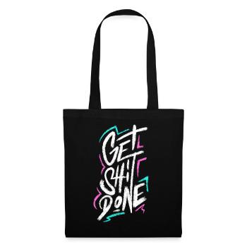 Faites de la merde - Sac en tissu - noir - Devant
