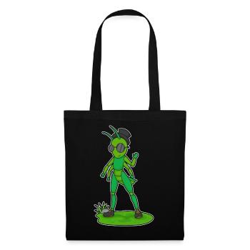 Lunettes chenilles - Sac en tissu - noir - Devant