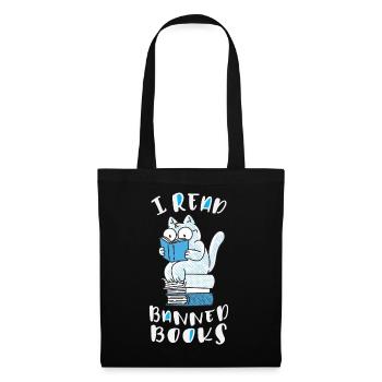 J’ai lu des livres interdits Cat - Sac en tissu - noir - Devant