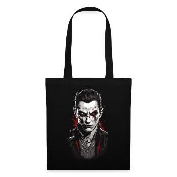 Vampir Nacht Blutige Halloween Horror Illustration - Stoffbeutel - Schwarz - Vorne