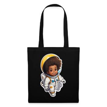 Personnage astronaute mignon pour les enfants - Sac en tissu - noir - Devant