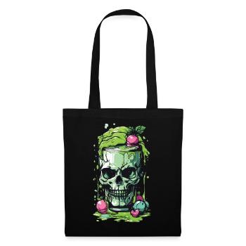 Giftiger Gothic Skull Becher Halloween Design - Stoffbeutel - Schwarz - Vorne