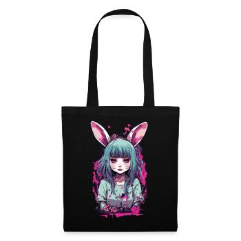 Kemonomimi Bunny Anime Pastel Goth Kawaii Girl - Tote Bag - black - Front