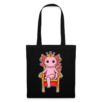 Axolotl motif children's king - Tote Bag - black - Front