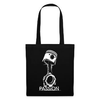 Piston Tuner Passion Auto Racing Motor icône Logo - Sac en tissu - noir - Devant