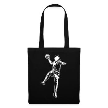 Joueuse de handball - Sac en tissu - noir - Devant
