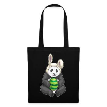 Panda Ostern Hasenohren - Stoffbeutel - Schwarz - Vorne