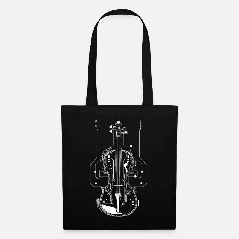 Fiddle Sketch - Tote Bag - black