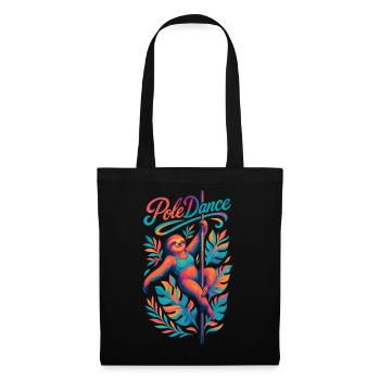 Paresseux Pole Dance Pole Dancer Drôle Cadeau - Sac en tissu - noir - Devant