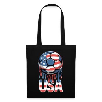 USA Football Passion Drapeau américain - Sac en tissu - noir - Devant