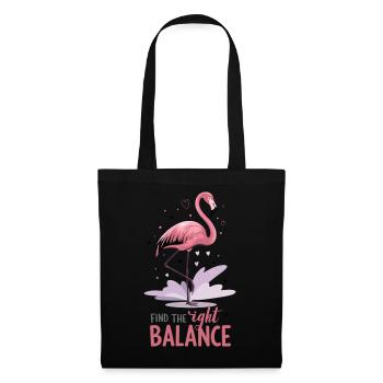 Flamingo Find The Right Balance Mindfulness Yoga - Tote Bag - black - Front