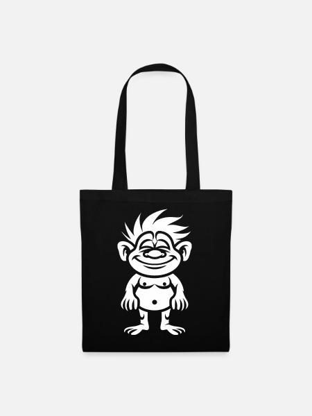 Troll - Stoffbeutel - Schwarz