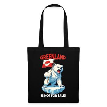 Greenland Is Not For Sale Arctic Polar Bear - Stoffbeutel - Schwarz - Vorne