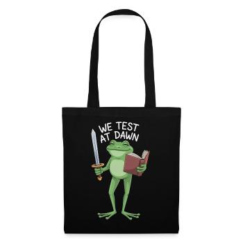 Lecture du Chevalier Grenouille de l’Aube - Sac en tissu - noir - Devant