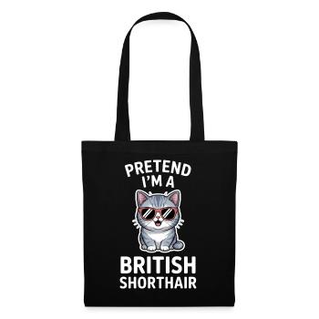 Dictons britanniques à poil court : cadeau drôle de chat - Sac en tissu - noir - Devant