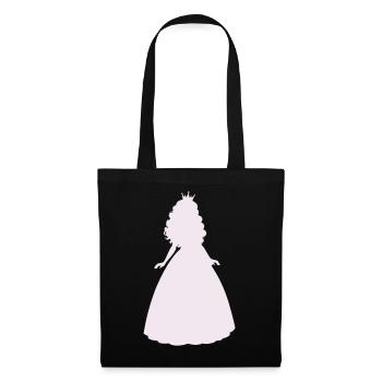 Silhouette de princesse lilas - Sac en tissu - noir - Devant