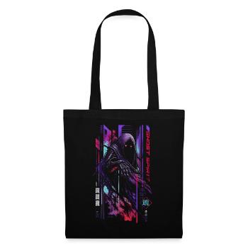 Geister-Neon-Cyberpunk – Halloween - Stoffbeutel - Schwarz - Vorne