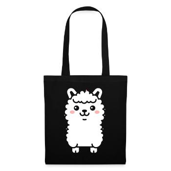 Baby-Lama - Stoffbeutel - Schwarz - Vorne