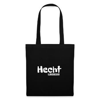 Hecht Legende - Angeln, Angler, Anglergeschenk - Stoffbeutel - Schwarz - Vorne