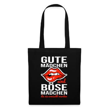 Gute Mädchen sind böse Mädchen... Cooles Geschenk - Stoffbeutel - Schwarz - Vorne