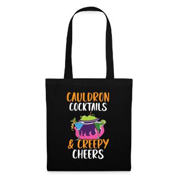 Cauldron Cocktails & Spooky Cheers Halloween - Tote Bag - black - Front