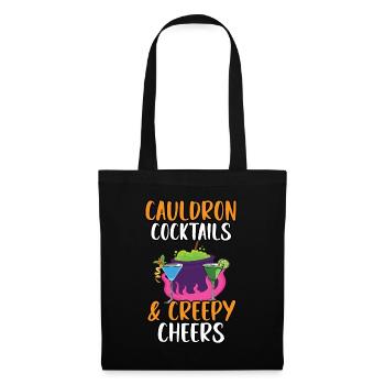 Cauldron Cocktails & Spooky Cheers Halloween - Tote Bag - black - Front