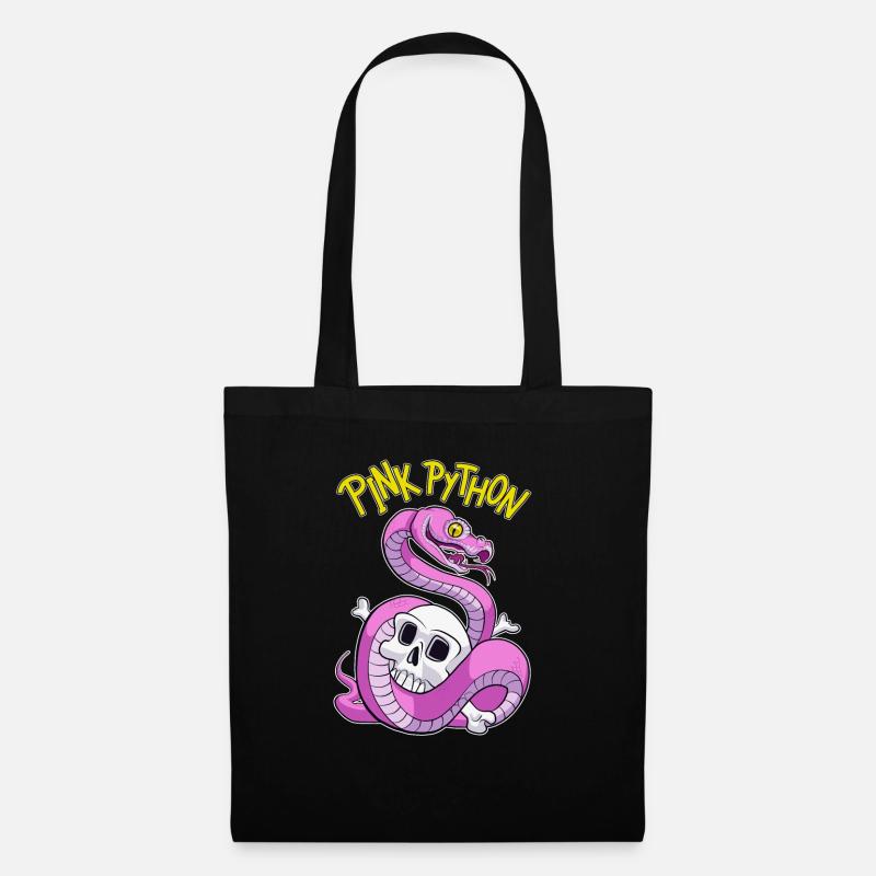Pink Python - Sac en tissu - noir