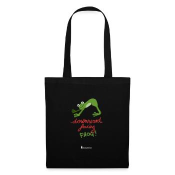 Grenouille orientée vers le bas - Sac en tissu - noir - Devant