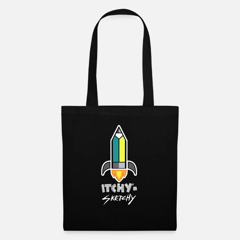 Logo Itchy´n Sketchy - Sac en tissu - noir