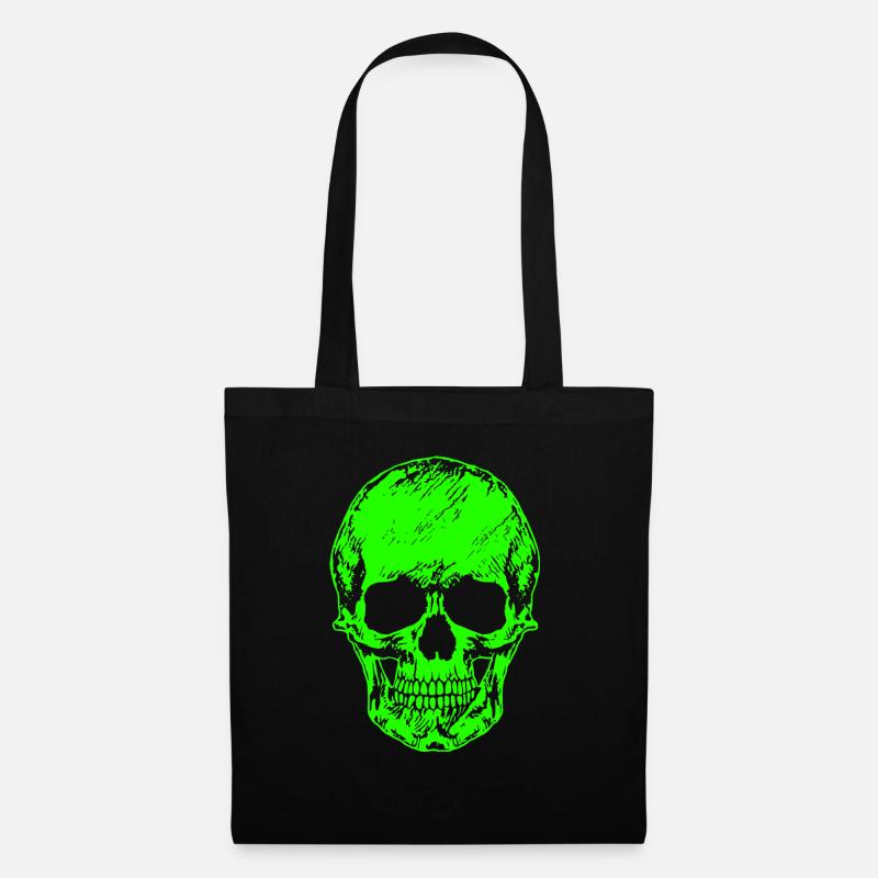 Skull Neongrün ACID Style - Stoffbeutel - Schwarz