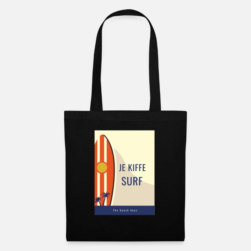 Sweatshirt white surf sweatshirt white men - Tote Bag - black