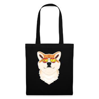 Akita Inu I Spain Sunglasses I Spanish Flag - Stoffbeutel - Schwarz - Vorne