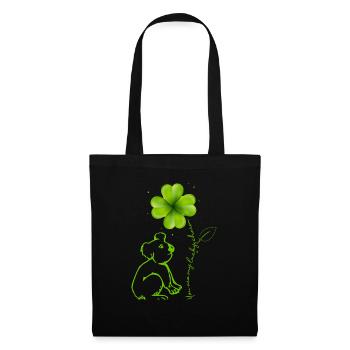 Tu es mon porte-bonheur Koala Shamrock - Sac en tissu - noir - Devant