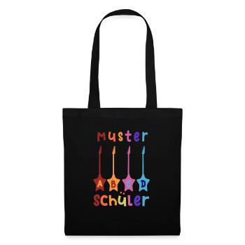Musterschüler ABCD Rockgitarre T shirt - Stoffbeutel - Schwarz - Vorne