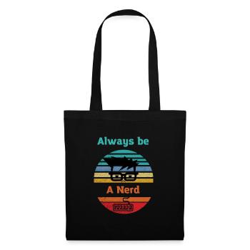 Nerd toujours drôle motif pour les joueurs - Sac en tissu - noir - Devant