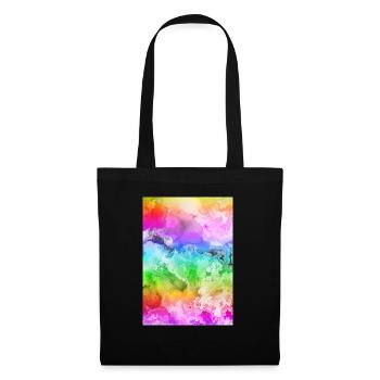 Regenboden Design Frieden - Stoffbeutel - Schwarz - Vorne