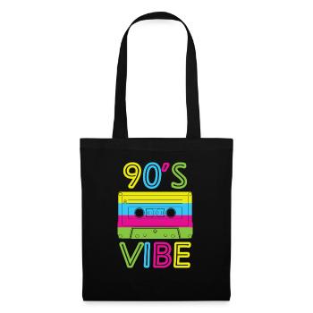 Proverbes des années 1990 Idée cadeau des années 90 - Sac en tissu - noir - Devant