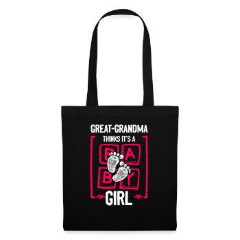 L’arrière-grand-mère pense que c’est une fille qui révèle le genre - Sac en tissu - noir - Devant